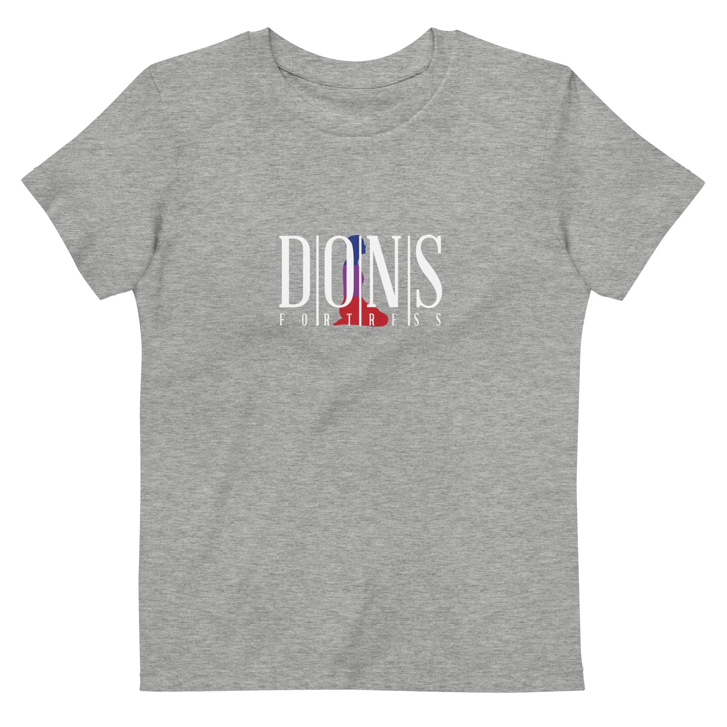 DONSFORTRESS Kids Hebron Eco-Friendly, Sustainable Tshirt in Heather Grey. Made from 100% organic ring-spun combed cotton.