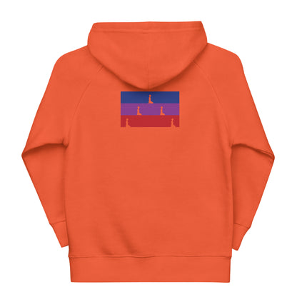 DONSFORTRESS Kids Judah Eco-Friendly, Sustainable Hoodie in Burnt Orange. Made from 80% organic cotton, 20% recycled polyester.