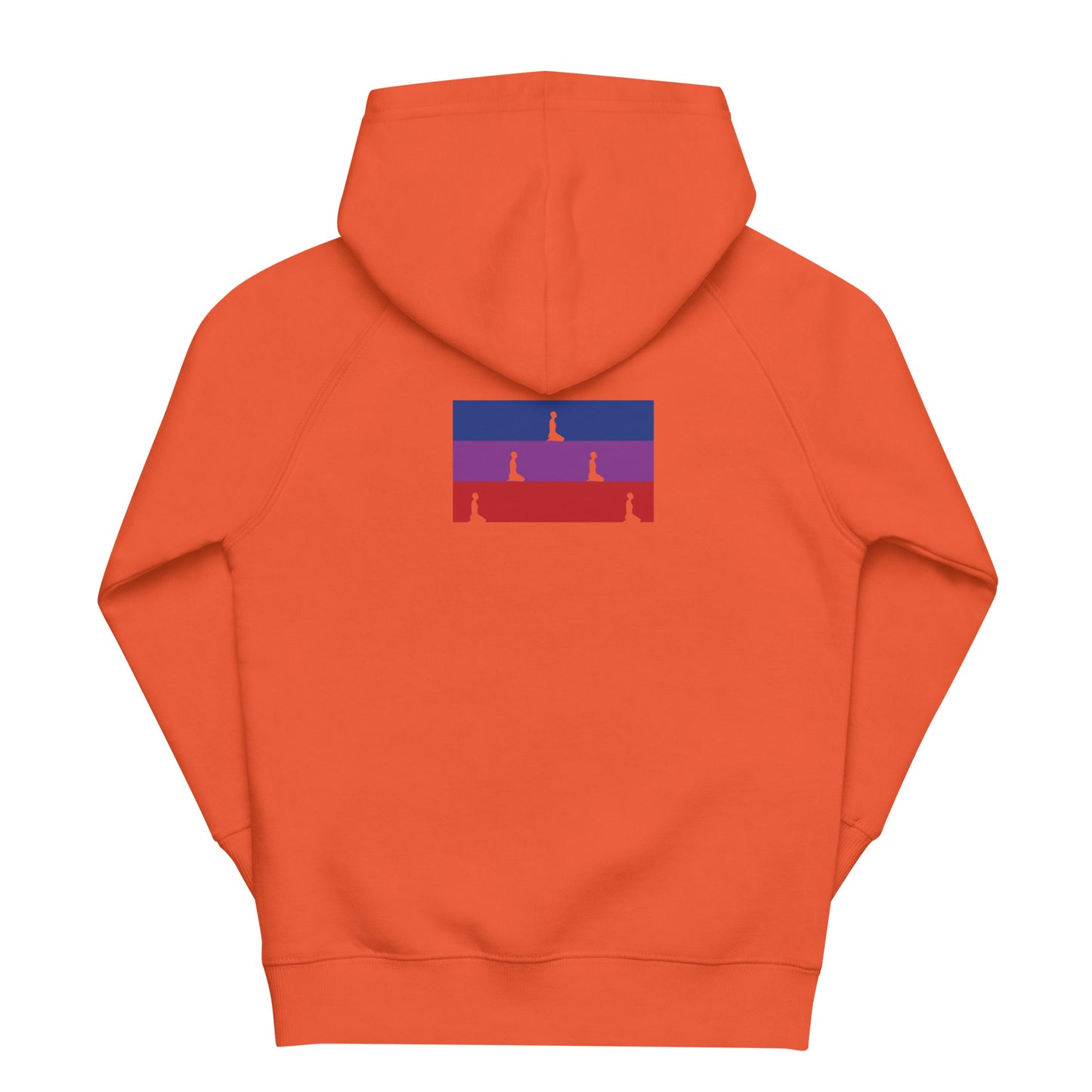 DONSFORTRESS Kids Judah Eco-Friendly, Sustainable Hoodie in Burnt Orange. Made from 80% organic cotton, 20% recycled polyester.