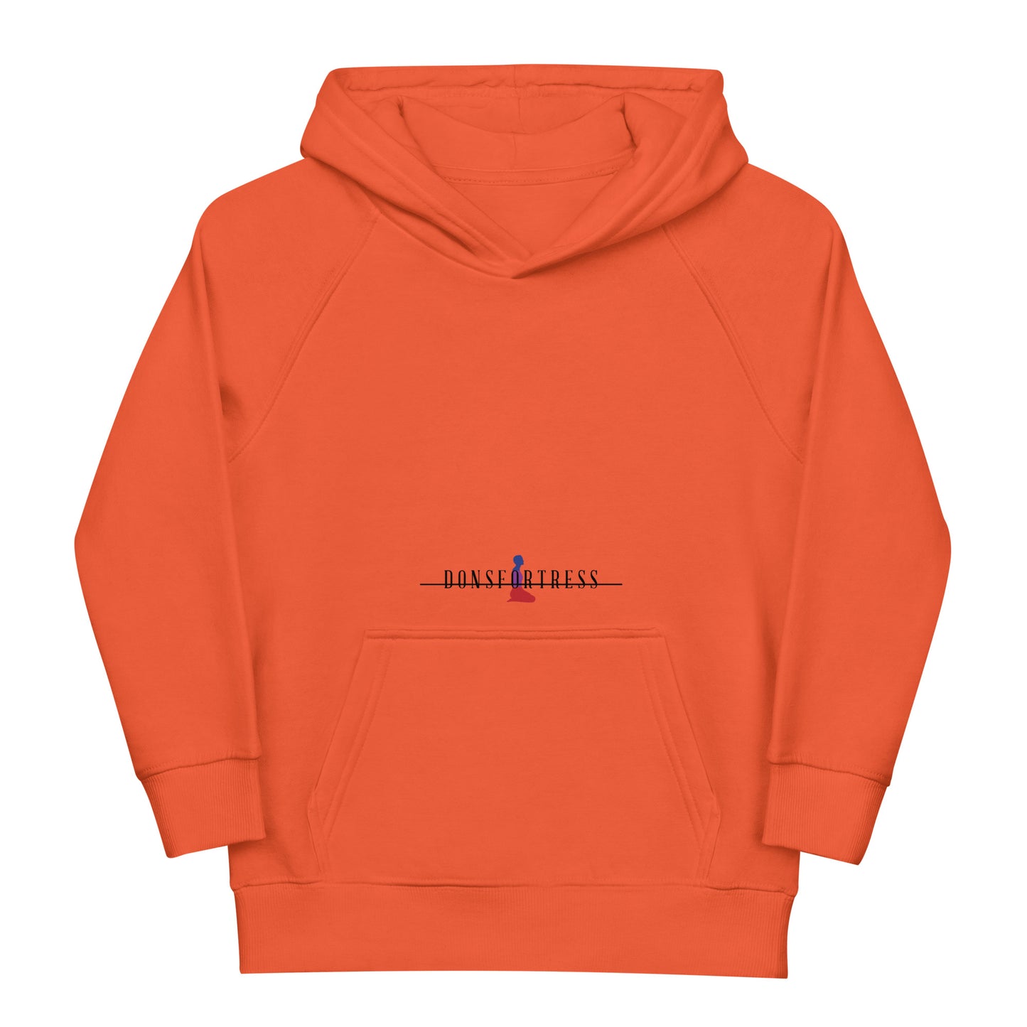 DONSFORTRESS Kids Judah Eco-Friendly, Sustainable Hoodie in Burnt Orange. Made from 80% organic cotton, 20% recycled polyester.