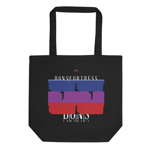 DONSFORTRESS Medium Goshen Eco-Friendly, Sustainable Tote Flat in Black. Made from 100% certified organic cotton.