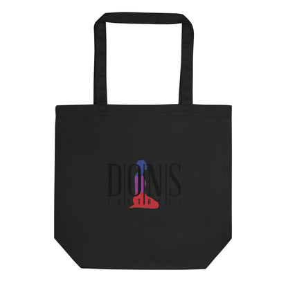 DONSFORTRESS Medium Hebron Eco-Friendly, Sustainable Tote Flat in Black. Made from 100% certified organic cotton.