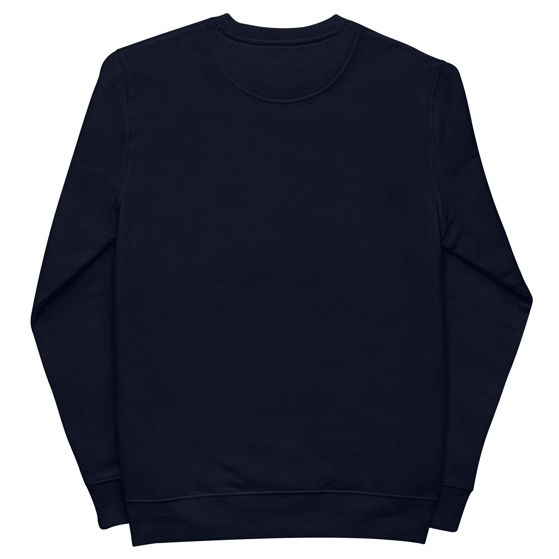 DONS|FORTRESS Nain Eco-Friendly, Sustainable Pullover in French Navy. With chest Mankind Flag print.