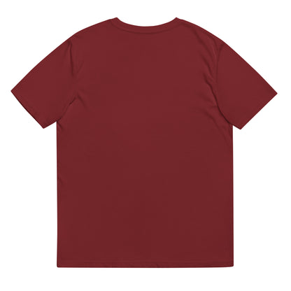 DONSFORTRESS Nain Sustainable, Eco-Friendly Tee in Burgundy. Made from 100% organic ring-spun cotton.