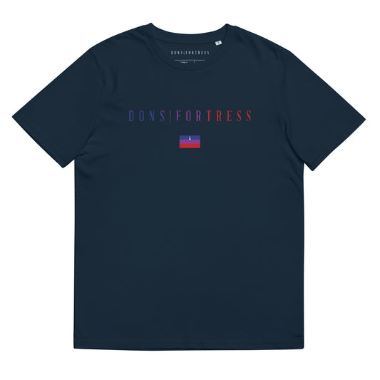 DONSFORTRESS Nain Sustainable, Eco-Friendly Tee in French Navy. Made from 100% organic ring-spun cotton.