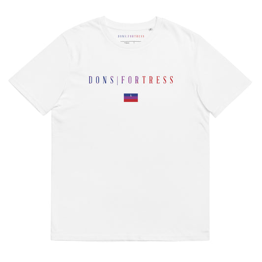 DONSFORTRESS Nain Sustainable, Eco-Friendly Tee in White. Made from 100% organic ring-spun cotton.