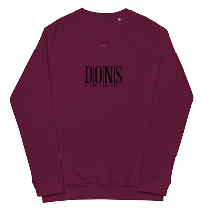 DONS|FORTRESS Nebo Eco-Friendly, Sustainable Pullover. Made from organic cotton and recycled materials in Burgundy.