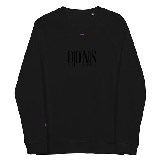 DONS|FORTRESS Nebo Eco-Friendly, Sustainable Pullover. Made from organic cotton and recycled materials in Black.