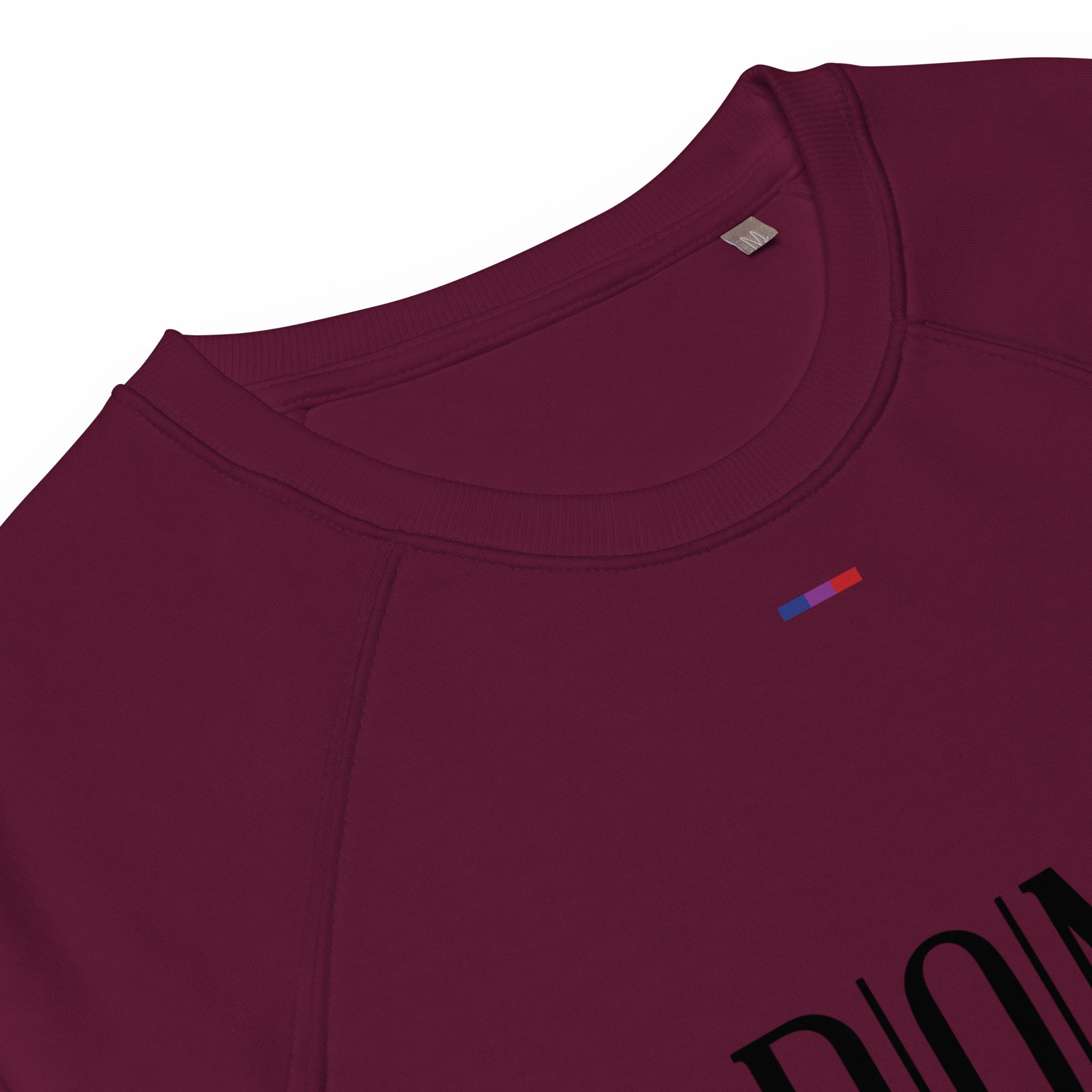 DONS|FORTRESS Nebo Eco-Friendly, Sustainable Pullover. Made from organic cotton and recycled materials in Burgundy.