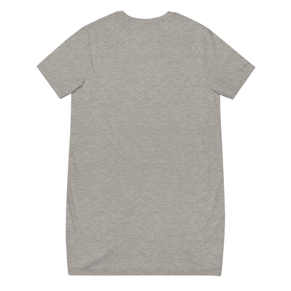 DONSFORTRESS Ophire Eco-Friendly, Sustainable Tshirt Dress in Heather Grey. Made from 100% organic ring-spun cotton.