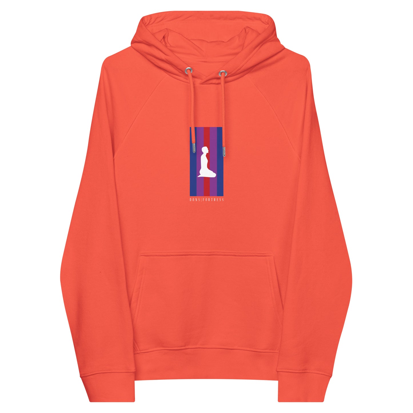 DONS|FORTRESS Pirathon Eco-friendly Hoodie. Made from organic cotton and recycled materials in Burnt Orange.