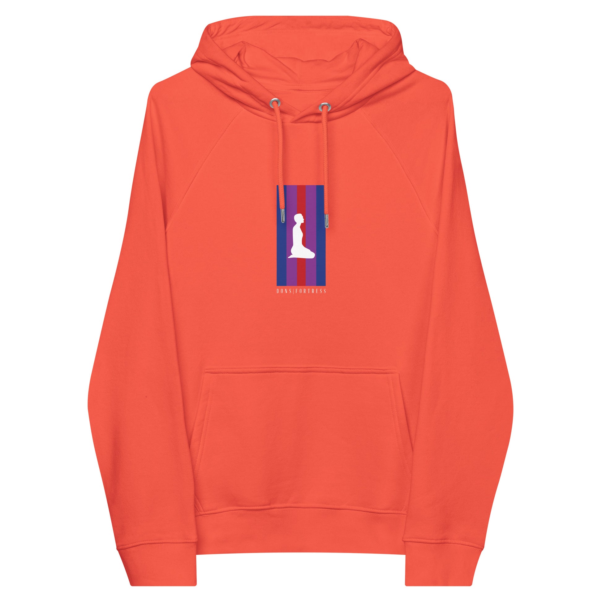 DONS|FORTRESS Pirathon Eco-friendly Hoodie. Made from organic cotton and recycled materials in Burnt Orange.