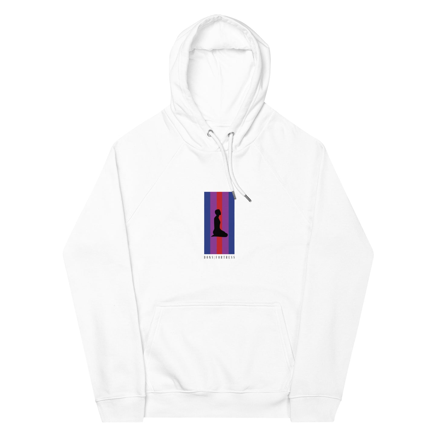 DONS|FORTRESS Pirathon Eco-friendly Hoodie. Made from organic cotton and recycled materials in White.