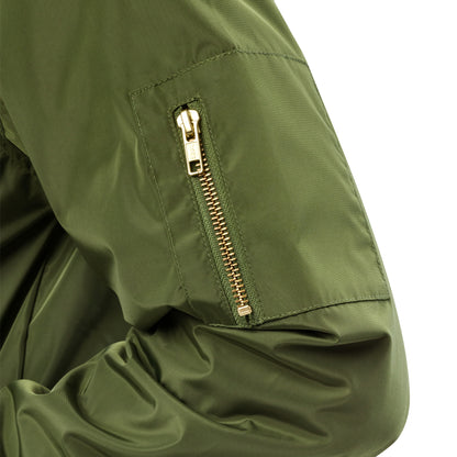 DONSFORTRESS Fortress Premium Eco-Bomber in Army Green with left chest embroidery.