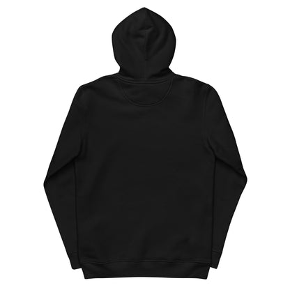 DONSFORTRESS Principle Eco-Friendly, Sustainable Hoodie Flat in Black with chest print logo.