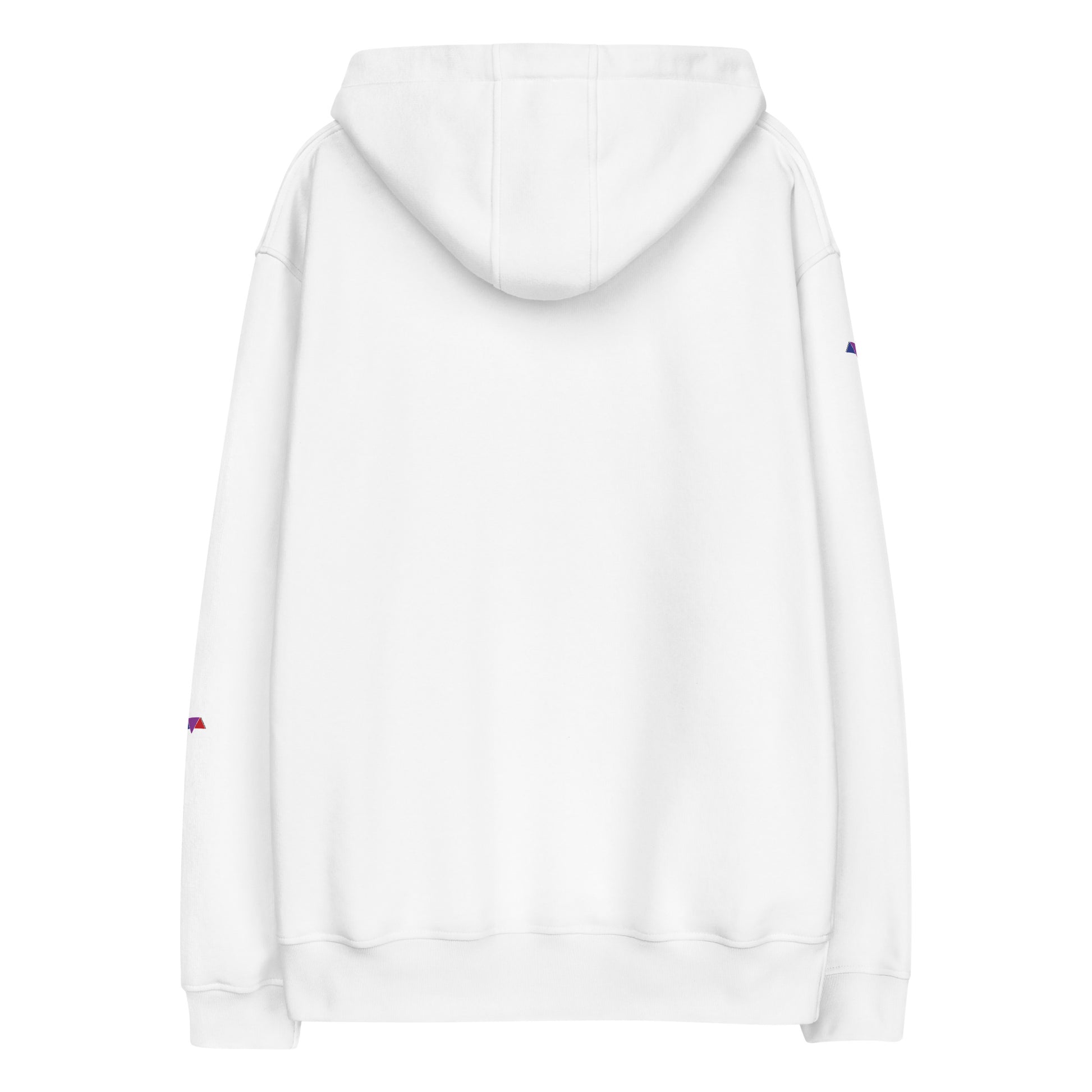 DONS|FORTRESS Sidon Eco-Friendly, Sustainable Hoodie in White with chest and sleeve logo prints.